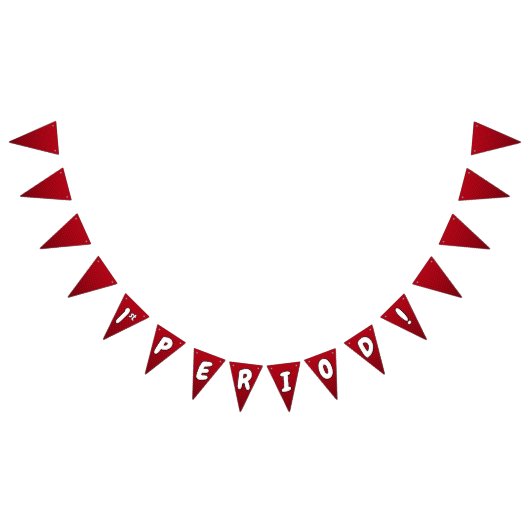 Niedlicher Blasen-Text in der ersten Phase rot Wimpelkette (Alle)