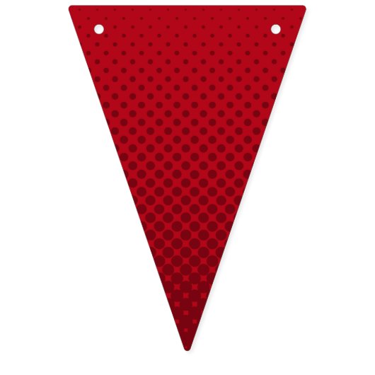 Niedlicher Blasen-Text in der ersten Phase rot Wimpelkette (Dritte Fahne)