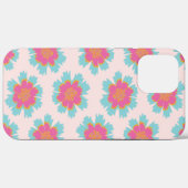 Niedlicher blau-rosa Blume Case-Mate iPhone Hülle (Rückseite (Horizontal))