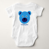 Niedlicher Blaubär Baby Strampler (Rückseite)