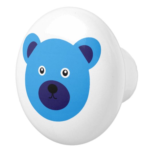 Niedlicher Blaubär Keramikknauf (Rechts)