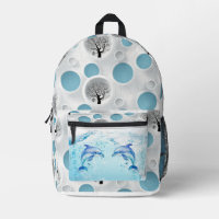 niedlicher Blaudelphin abstrakter moderner Wandmal