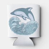 Niedlicher Blaudelphin Dosenkühler (Rückseite)