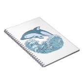 Niedlicher Blaudelphin Notizblock (Rechte Seite)