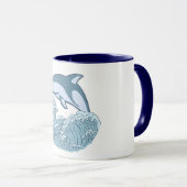 Niedlicher Blaudelphin Tasse (VorderseiteRechts)