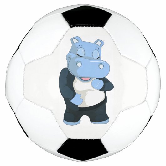 NIEDLICHER BLAUE HIPPO FUßBALL (Vorderseite)