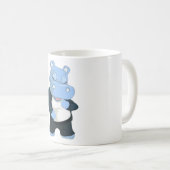 NIEDLICHER BLAUE HIPPO KAFFEETASSE (VorderseiteRechts)