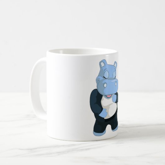 NIEDLICHER BLAUE HIPPO KAFFEETASSE (Vorderseite Links)