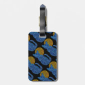 Niedlicher blaue Katzen-Kunst-Gepäck-Umbau Z Gepäckanhänger (Rückseite vertikal)