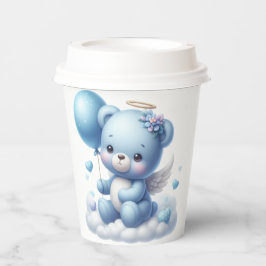 NIEDLICHER BLAUE TEDDY BAR MIT BALLOON PAPPBECHER