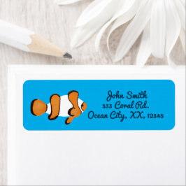 Niedlicher Blaue Tropenmeerkrebs Clownfisch