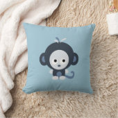 Niedlicher Blauer Affe Kissen (Decke)