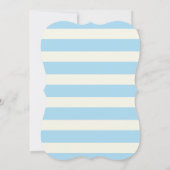 Niedlicher Blauer Baby; Streifen Einladung (Rückseite)