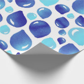 Niedlicher blauer Balkon Kid`s Pattern Geschenkpapier (Ecke)