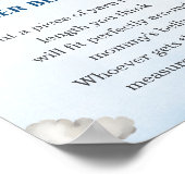 Niedlicher blauer Bär, wie groß ist ihr Bauchdusch Poster (Ecke)