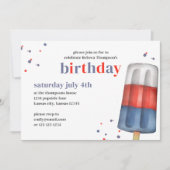 Niedlicher Blauer Blauer Blauer Sommer Einladung (Vorderseite)