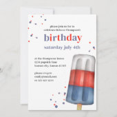 Niedlicher Blauer Blauer Blauer Sommer Einladung (Vorderseite)