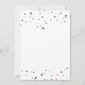 Niedlicher Blauer Blauer Blauer Sommer Einladung (Rückseite)