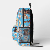 Niedlicher, blauer Buchsack für Welpenhund Bedruckter Rucksack (Rechts)