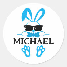 Niedlicher Blauer Bunny mit Sonnenbrille Babyname