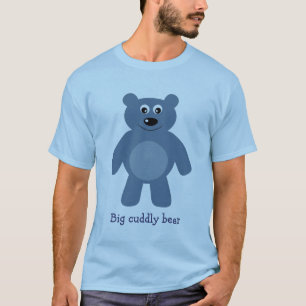 Niedlicher blauer Cartoon-großer Cuddly Bär T-Shirt