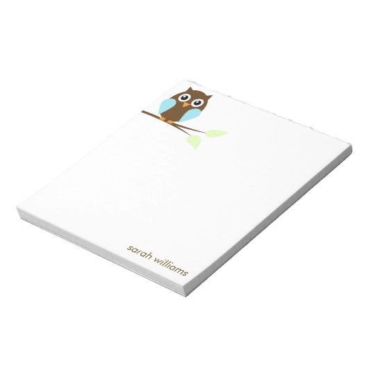 Niedlicher Blauer Cartoon Notizblock (Rotiert)