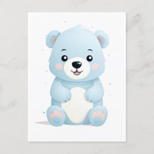 Niedlicher blauer Eisbär Postkarte