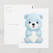 Niedlicher blauer Eisbär Postkarte (Vorne/Hinten)