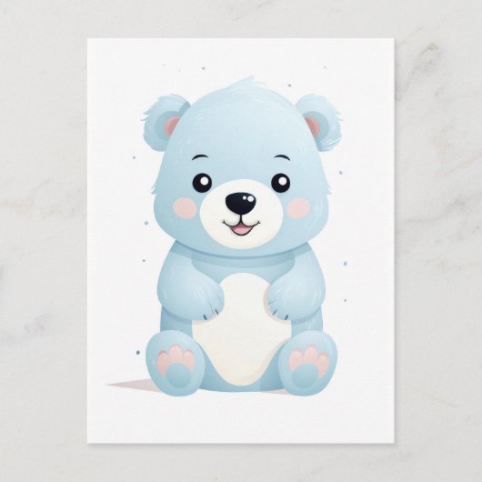 Niedlicher blauer Eisbär Postkarte (Vorderseite)