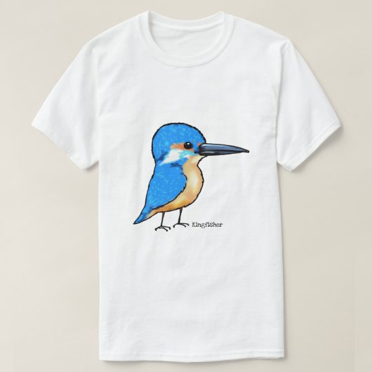 niedlicher blauer Eisvogelvogel T-Shirt (Design vorne)