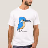 niedlicher blauer Eisvogelvogel T-Shirt (Vorderseite)