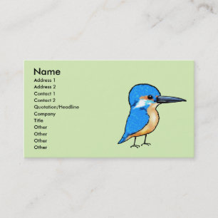 niedlicher blauer Eisvogelvogel Visitenkarte