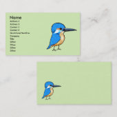 niedlicher blauer Eisvogelvogel Visitenkarte (Vorne/Hinten)