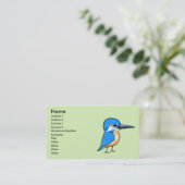 niedlicher blauer Eisvogelvogel Visitenkarte (Stehend Vorderseite)