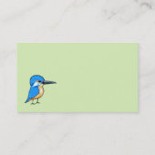 niedlicher blauer Eisvogelvogel Visitenkarte (Rückseite)
