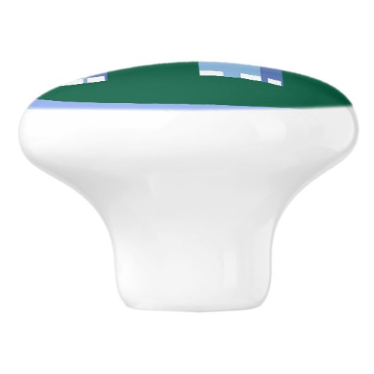 Niedlicher Blauer Elefant Keramikknauf (Seitenansicht)