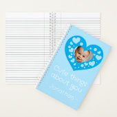 Niedlicher, blauer Foto Notizblock (Innen)