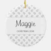 Niedlicher, blauer Grauhund mit Pfoten Keramik Ornament (Hinten)