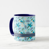 Niedlicher Blauer Himmelsvogel Tasse (Vorderseite Links)