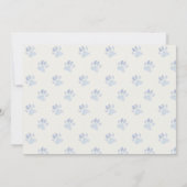 Niedlicher Blauer Hund jedes Alter Geburtstag Foto Dankeskarte (Rückseite)