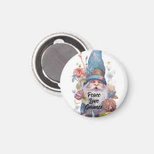 Niedlicher blauer Hut Gnome Peace Liebe Gnomes Magnet