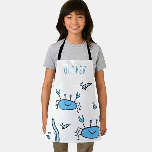 Niedlicher Blauer Krebstier Schürze (Insitu)