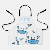 Niedlicher Blauer Krebstier Schürze (Vorderseite)