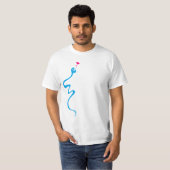 Niedlicher blauer liebevoller T-Shirt (Vorne ganz)