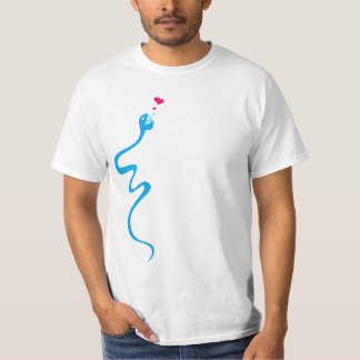 Niedlicher blauer liebevoller T-Shirt
