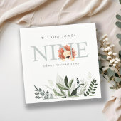 Niedlicher blauer Löwenfaden 9. Geburtstag Serviette