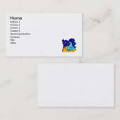 Niedlicher blauer Marsmensch Visitenkarte (Vorne/Hinten)