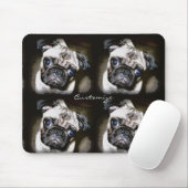 niedlicher blauer mit Augen Mops gegenüber Thunder Mousepad (Mit Mouse)