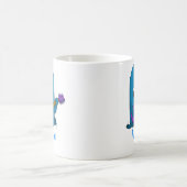 Niedlicher blauer Monster-Gitarrist Kaffeetasse (Mittel)