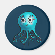 Niedlicher Blauer Oktopus - Kawaii Cartoon Sea Tie